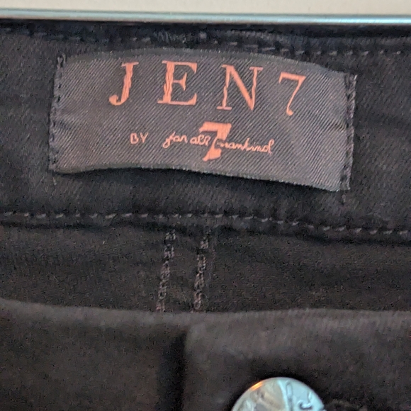 Black Noir Jen 7 For All Mankind Jeans. Slim Bootcut Style. Size 10. - Picture 2 of 9